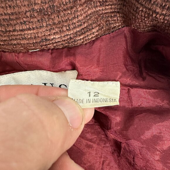 Vintage Chaus Womens Brown Textured Blazer Jacket Size 12 - Picture 6 of 6